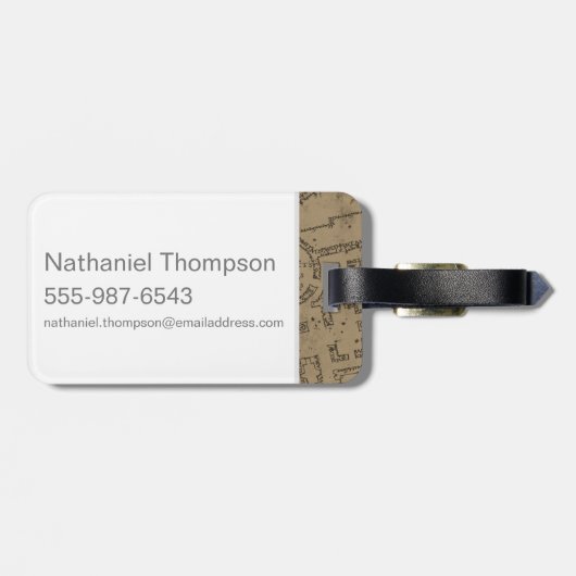 Harry Potter | MISCHIEF MANAGED™ Map Footprint Bagagelabel (Achterkant horizontaal)