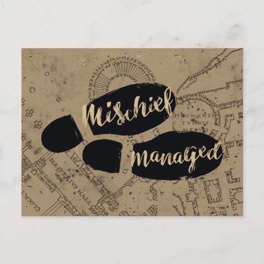 Harry Potter | MISCHIEF MANAGED™ Map Footprint Briefkaart (Voorkant)