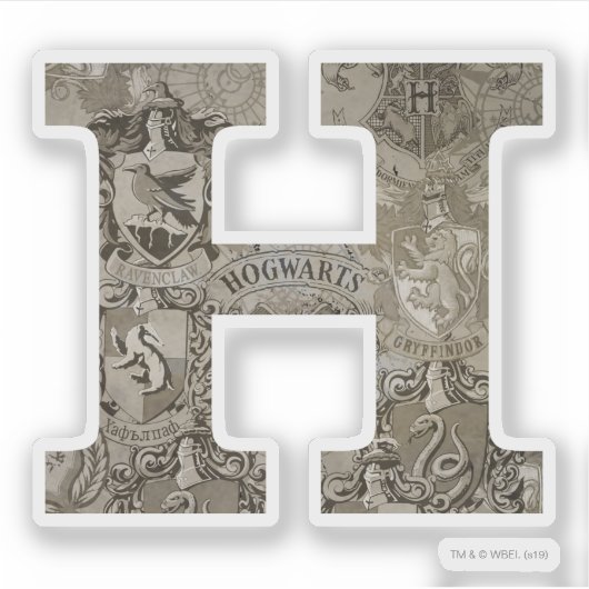 Harry Potter | Monogram hogwarts Sticker (Voorkant)