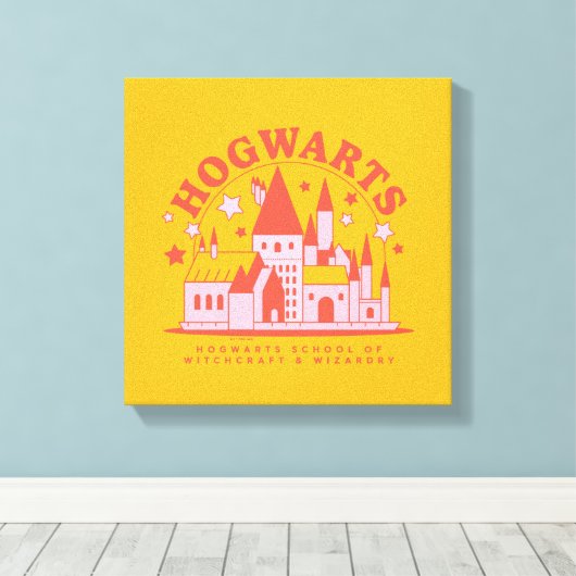 HARRY POTTER™ | Mooie HOGWARTS™ School Canvas Afdruk (Insitu (Houten vloer))