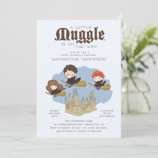Harry Potter | Muggle Baby shower Kaart (Staand voorkant)