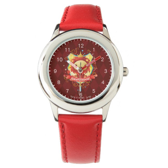 Harry Potter | Oplopende GRYFFINDOR™ Crest Horloge (Voorkant)