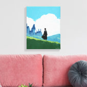 HARRY POTTER™ over het HOGWARTS™ Castle Canvas Afdruk (Insitu (Woonkamer))
