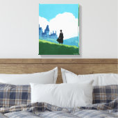 HARRY POTTER™ over het HOGWARTS™ Castle Canvas Afdruk (Insitu (Slaapkamer))