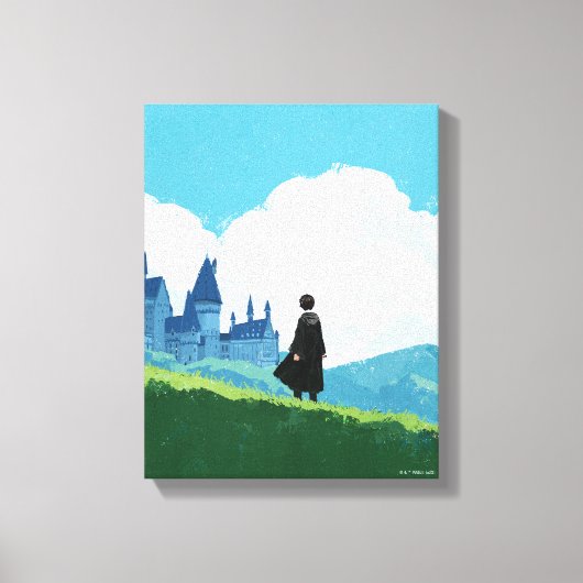 HARRY POTTER™ over het HOGWARTS™ Castle Canvas Afdruk (Voorkant)