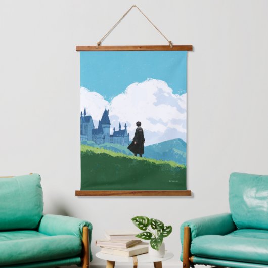 HARRY POTTER™ over het HOGWARTS™ Castle Hangend Wandkleed (Woonkamer)