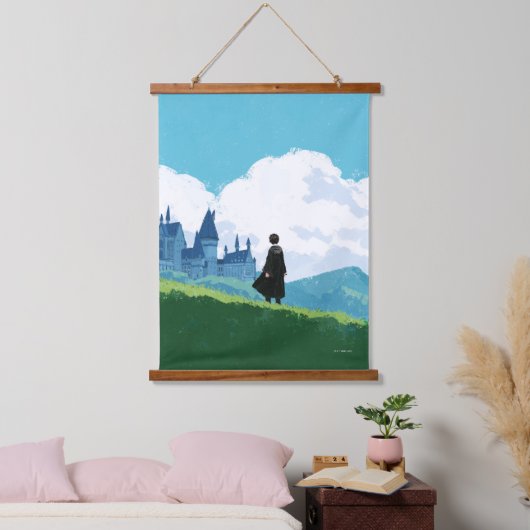 HARRY POTTER™ over het HOGWARTS™ Castle Hangend Wandkleed (Slaapkamer)