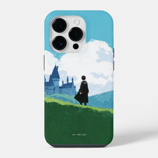 HARRY POTTER™ over het HOGWARTS™ Castle iPhone Hoesje (Achterkant)