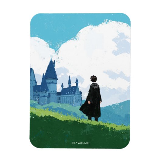 HARRY POTTER™ over het HOGWARTS™ Castle Magneet (Verticaal)