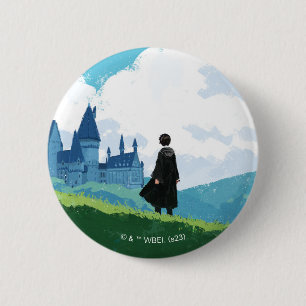 HARRY POTTER™ over het HOGWARTS™ Castle Ronde Button 5,7 Cm