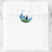 HARRY POTTER™ over het HOGWARTS™ Castle Ronde Sticker (Tas)