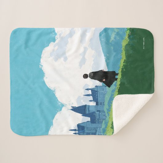 HARRY POTTER™ over het HOGWARTS™ Castle Sherpa Deken (Voorkant (horizontaal))