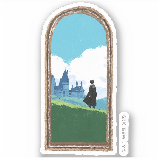 HARRY POTTER™ over het HOGWARTS™ Castle Sticker (Voorkant)