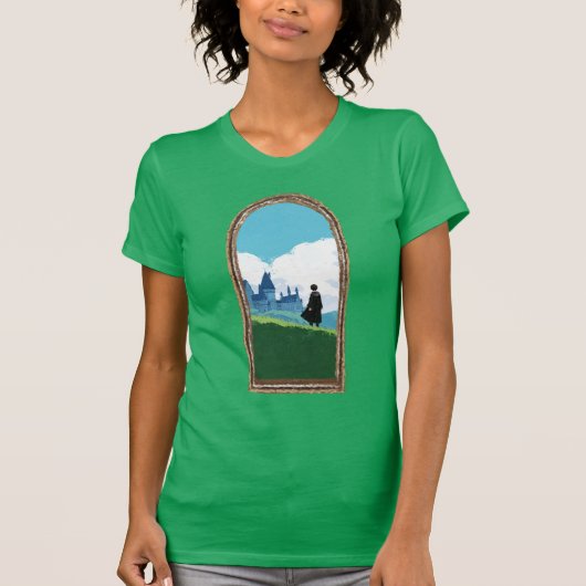 HARRY POTTER™ over het HOGWARTS™ Castle T-shirt (Voorkant)