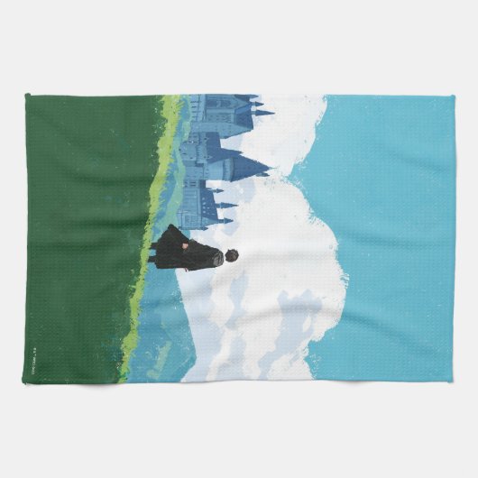 HARRY POTTER™ over het HOGWARTS™ Castle Theedoek (Horizontaal)