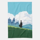 HARRY POTTER™ over het HOGWARTS™ Castle Theedoek (Verticaal)