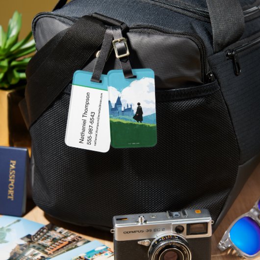 HARRY POTTER™ Overzicht over HOGWARTS™ Kasteel Bagagelabel (Voorkant /achterkant)