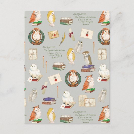 HARRY POTTER™ | Owl Letter Patroon Briefkaart (Voorkant)