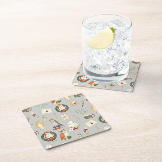 HARRY POTTER™ | Owl Letter Patroon Kartonnen Onderzetters (Insitu)