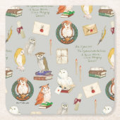 HARRY POTTER™ | Owl Letter Patroon Kartonnen Onderzetters (Voorkant)