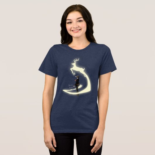 HARRY POTTER™ Patronus Schilderen Tri-Blend Shirt (Voorkant volledig)