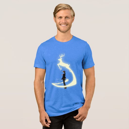 HARRY POTTER™ Patronus Schilderen Tri-Blend Shirt (Voorkant volledig)