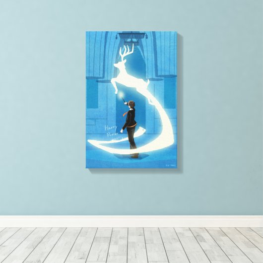 HARRY POTTER™ Patronus Schilderij Canvas Afdruk (Insitu (Houten vloer))