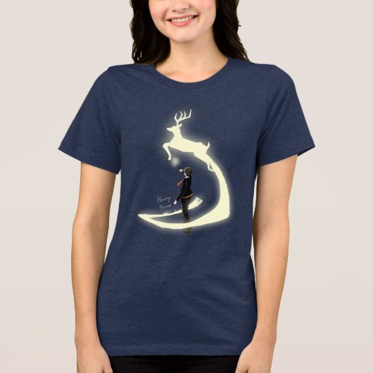 HARRY POTTER™ Patronus Schilderij Tri-Blend Shirt (Voorkant)
