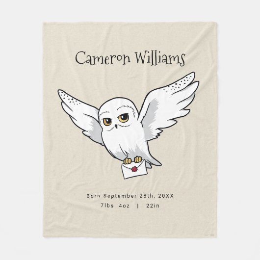 Harry Potter | Personalized Hedwig Fleece Deken (Voorkant)