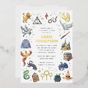 Harry Potter-pictogram Baby Shower Folie Uitnodiging