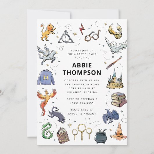 Harry Potter-pictogram Baby Shower Kaart (Voorkant)
