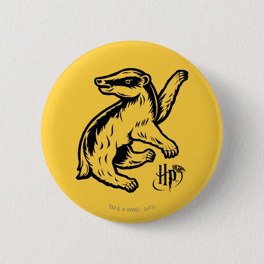 Harry Potter | Pictogram Hufflepuff-badger Ronde Button 5,7 Cm (Voorkant)