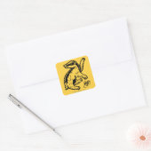 Harry Potter | Pictogram Hufflepuff-badger Vierkante Sticker (Envelop)