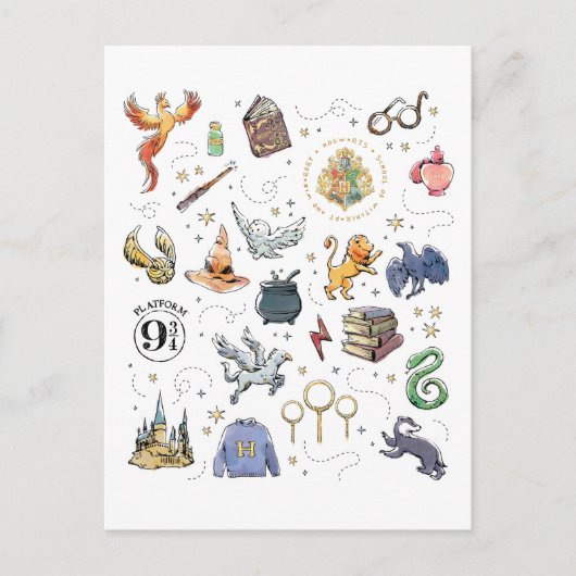 HARRY POTTER™-pictogrammen T Briefkaart (Voorkant)