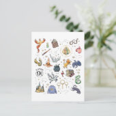 HARRY POTTER™-pictogrammen T Briefkaart (Staand voorkant)