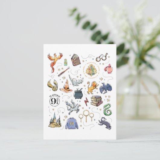 HARRY POTTER™-pictogrammen T Briefkaart (Staand voorkant)