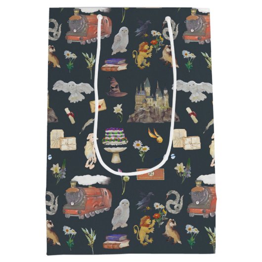 HARRY POTTER™ | Pictogrampatroon Medium Cadeauzakje (Achterkant)