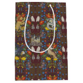 HARRY POTTER™ | Pictogrampatroon Waterverf Burgund Medium Cadeauzakje (Voorkant)