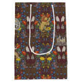 HARRY POTTER™ | Pictogrampatroon Waterverf Burgund Medium Cadeauzakje (Achterkant)