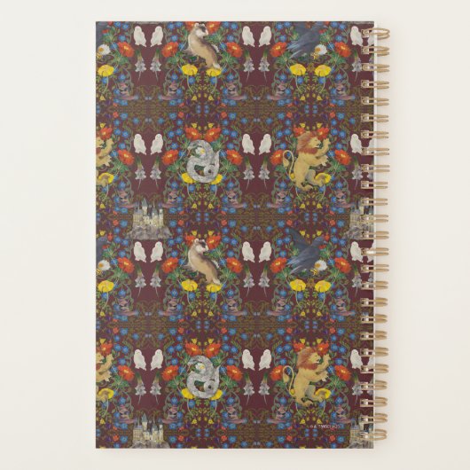 HARRY POTTER™ | Pictogrampatroon Waterverf Burgund Planner (Achterkant)