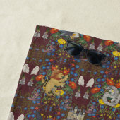 HARRY POTTER™ | Pictogrampatroon Waterverf Burgund Strandlaken (In situ)