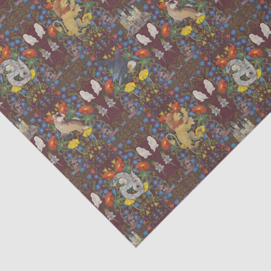 HARRY POTTER™ | Pictogrampatroon Waterverf Burgund Tissuepapier (Detail)