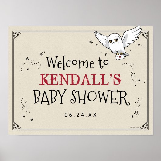 Harry Potter | Poster Hedwig Baby shower (Voorkant)