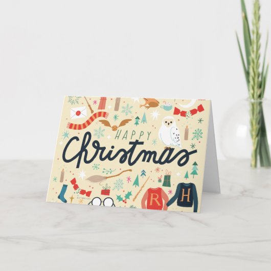 Harry Potter | Prettig Kerstfeest met Festieve Pic Feestdagen Kaart (Voorkant)