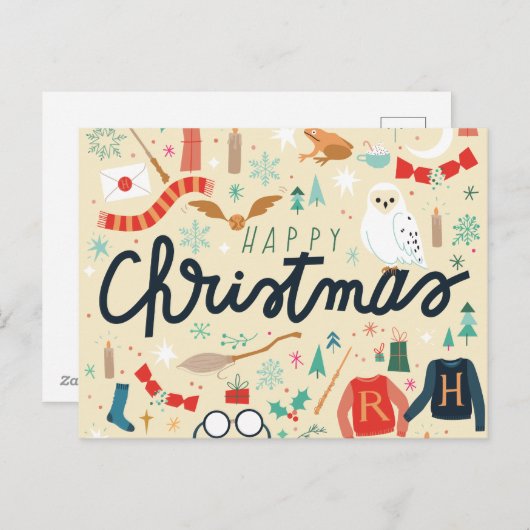 Harry Potter | Prettig Kerstfeest met Festieve Pic Feestdagenkaart (Voorkant / Achterkant)