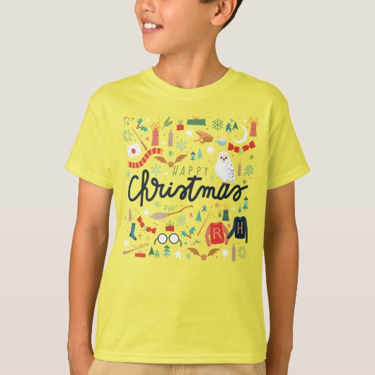 Harry Potter | Prettig Kerstfeest met Festieve Pic T-shirt (Voorkant)