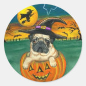 Harry Potter Pug Halloween Stickers (Voorkant)