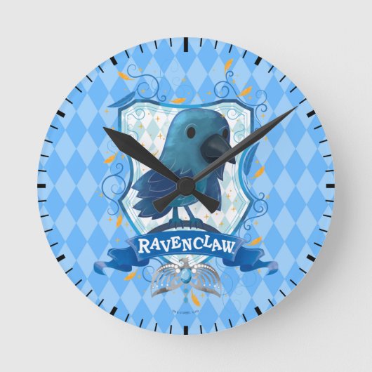 Harry Potter | RAVENCLAW™ Crest opladen Ronde Klok (Voorkant)