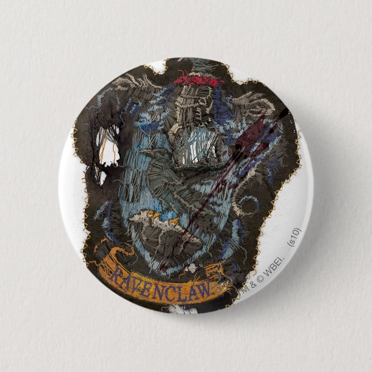 Harry Potter | Ravenclaw Crest - vernietigd Ronde Button 5,7 Cm (Voorkant)