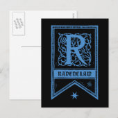 Harry Potter| Ravenclaw Monogram Banner Briefkaart (Voorkant / Achterkant)